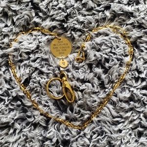 Gold lanyard - She believed she could so she did